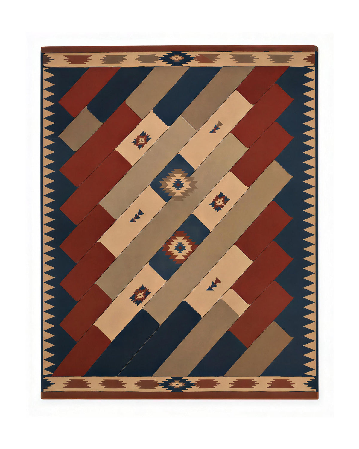 Area Rug - Cochineal Switchback
