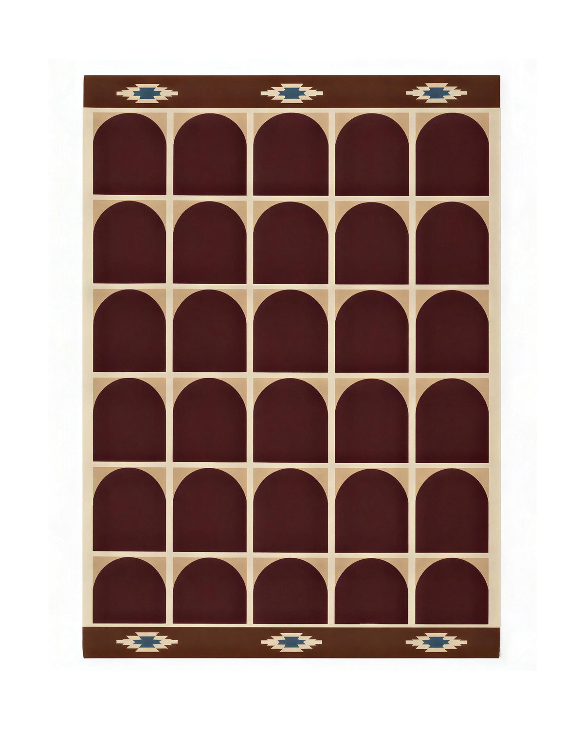 Area Rug - Oxblood Arcade